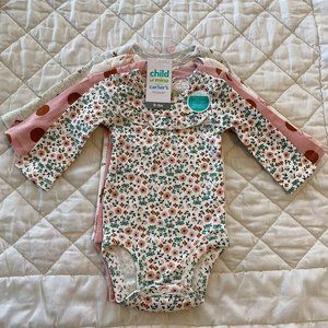 NWT Carter's Girl Long-sleeved Onsies 3M